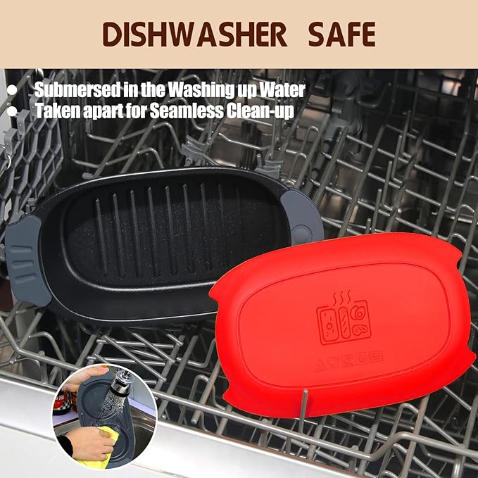 MKYSAIL Quick-Heat Microwave Grill Pan & Bacon Cooker | The Perfect Kitchen Addition for Single Servings & Fast Family Sides.Compact Multi-Use Microwave Cookware with Lid for Chicken, Veggies,Pancakes | Dishwasher Safe,Portable for Kitchen, RV, Dorm, O...