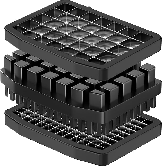 Electric Vegetable Chopper Blade Accessory, Dicing Grid Blade (12 × 12 mm & 6 × 6 mm) and Grid Cleaner, Replaceable Blade for GJ817