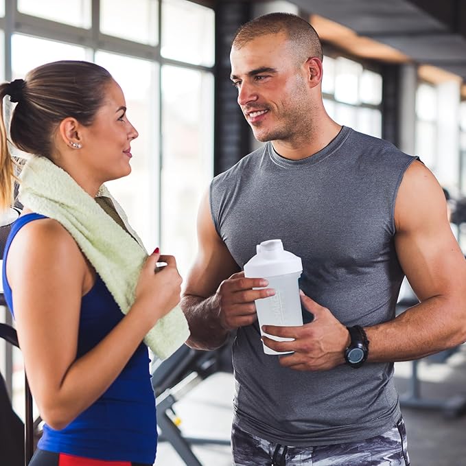 Shaker Bottle,400ml Small Protein Shaker Bottle with Mixing Ball, Portable 14oz GYM Shakes Cup for Workout,BPA free, 100% Leak Proof,Dishwasher Safe(White)