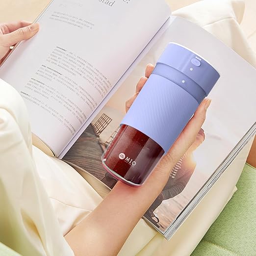 MIO Portable Blender for Smoothies, 10 oz Mini Personal USB-C Rechargeable Cordless Smoothie Maker & Handheld Protein Shake Blender, Quiet Small Travel Juicer for Office, Gym, Kitchen(Purple)