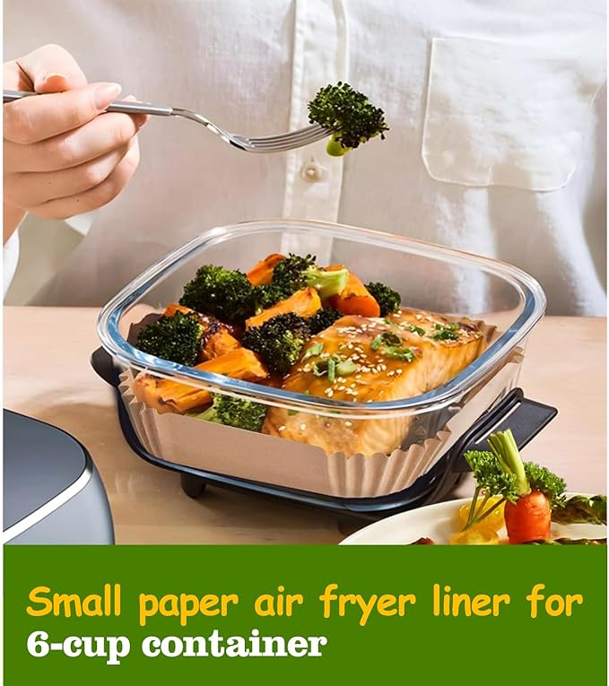 Air Fryer Liners for Ninja Crispi Air Fryer, Ninja Crispi Accessories for Ninja Crispy, 250Pcs Ninja Glass Air Fryer Liners, Crispi Air Fryer Parchment Paper Liners, Ninja Kitchen Appliances