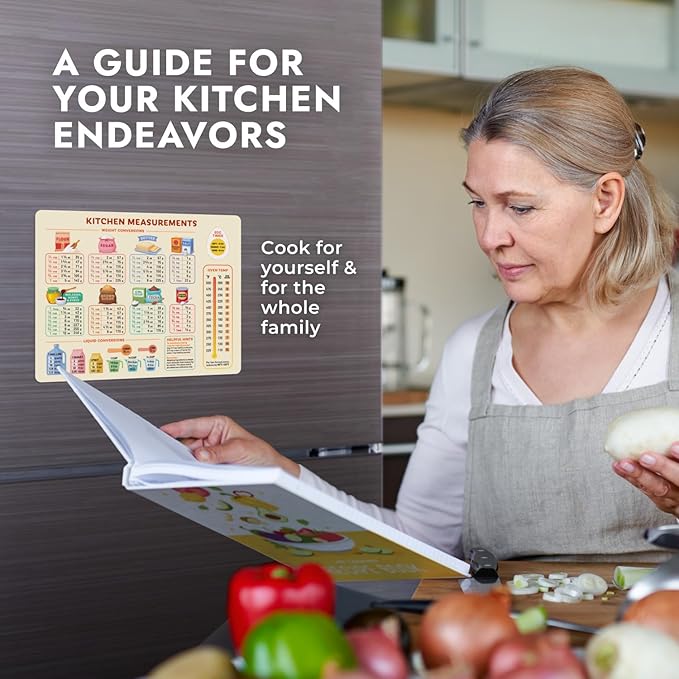 Vintage Kitchen Useful Gadgets - Cute Kitchen Conversion Chart - Easier Cooking & Baking Accessories - Gifts for Bakers