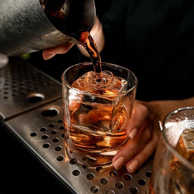 Samuelworld Large Silicone Ice Cube Tray Molds, 3-Pack, Big 2 Inch Cubes - Food Grade, Flexible, 8 Cavity Easy Release Slow Melting Ice for Whiskey, Cocktails, Gifts & Christmas - Black(Ice Bag)