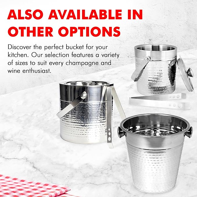 Chef Craft Hammered Cocktail Shaker, 28 Ounce Fluid Volume Capacity, Stainless Steel