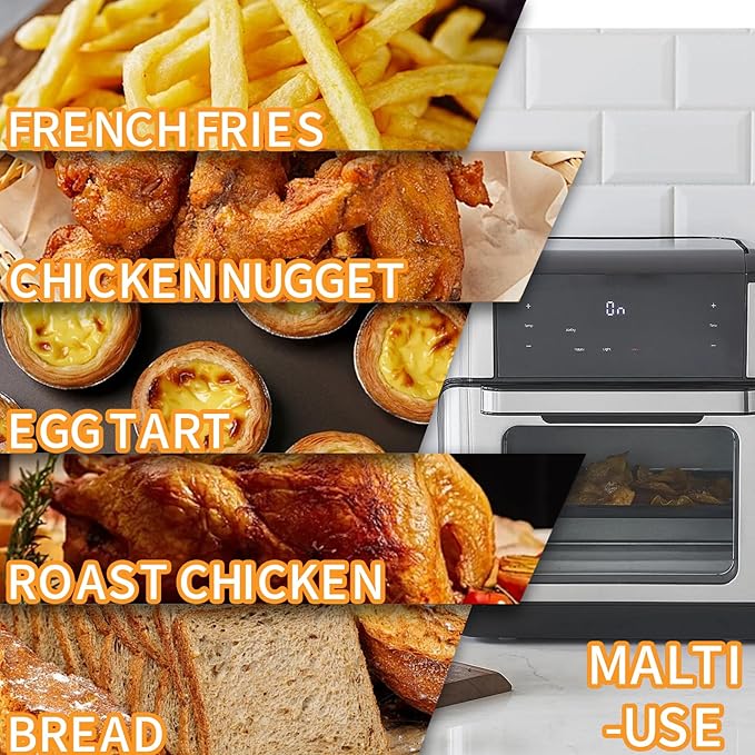 Reusable Liners for Toaster Oven Air Fryer 8.66×9.44 Accessories Compatible with Instant 10QT Air Fryer 4PCS Non-Stick Mats for Baking