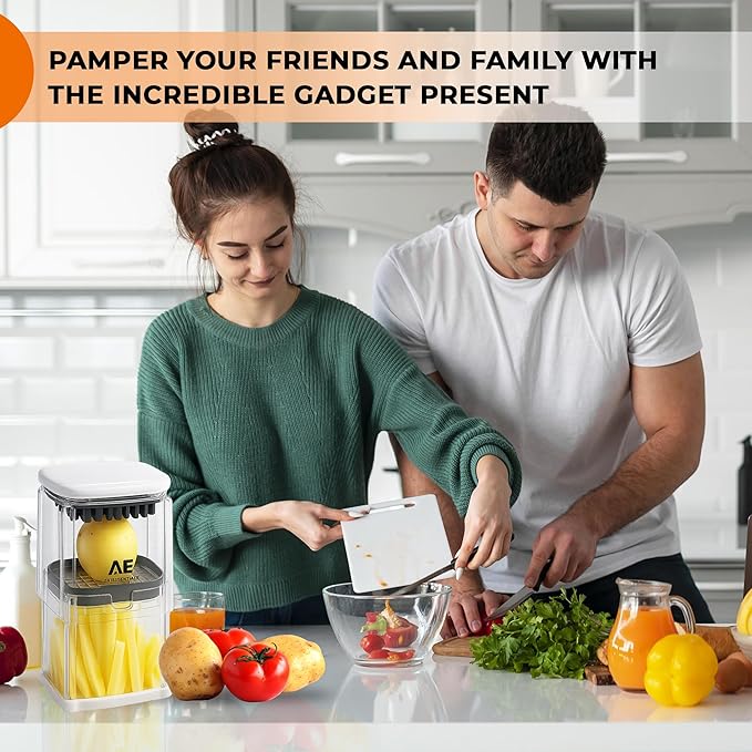 Vegetable Box Chopper | Compact and Convenient Box Chopper for Fruits & Veggies that Comes with Interchangeable Blades and Storage Container | Best Vegetable Cutter for Home Use