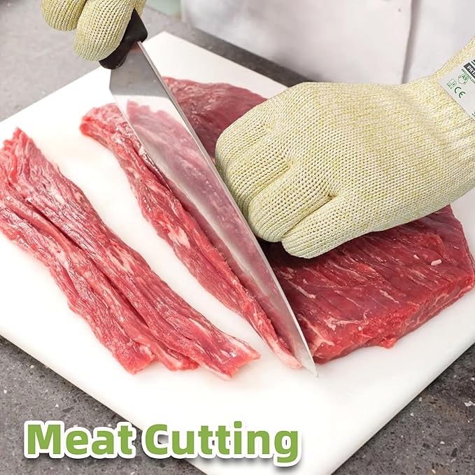 Schwer SlicePro ANSI A9 Cut Resistant Gloves, Food Grade Cutting Gloves for Kitchen Food Prep, Mandoline Gloves for Meat Cutting, Oyster Shucking, Fish Fillet Processing, PR1501, 2 Pairs, S