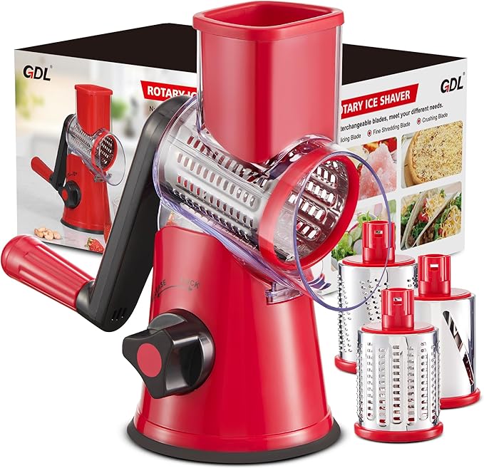 GDL Rotary Cheese Grater (6 blades red)