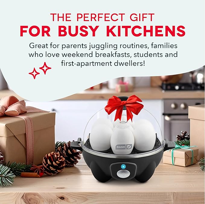 Dash Rapid Egg Cooker - Boiler, Poacher & Steamer - Includes Measuring & Recipe Guide - Dishwasher Safe - BPA Free - Holds 7 Eggs, Aqua