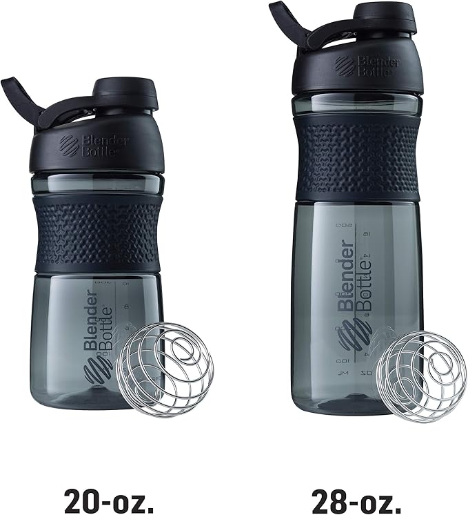 BlenderBottle SportMixer Shaker Bottle Perfect for Protein Shakes and Pre Workout, 20-Ounce, Navy