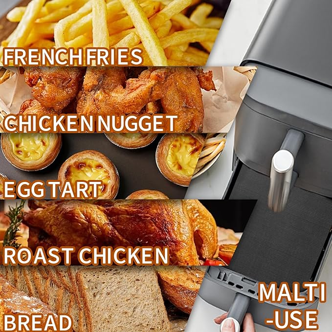 4-Pack Glass Fiber Air Fryer Liners Set for Ninja DoubleStack SL401, 8.07"x6.89" Reusable Basket Pads Heat-Resistant No-Scratch Air Fryer Liners Accessories