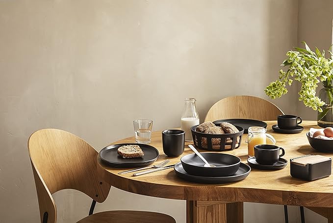 Eva Solo | Nordic Kitchen Bowl 0.5l Ø16cm | Dishwasher & Microwave Safe | Black Stoneware | Danish Design & Functionality | Tools Kitchen Gadgets & Accessories