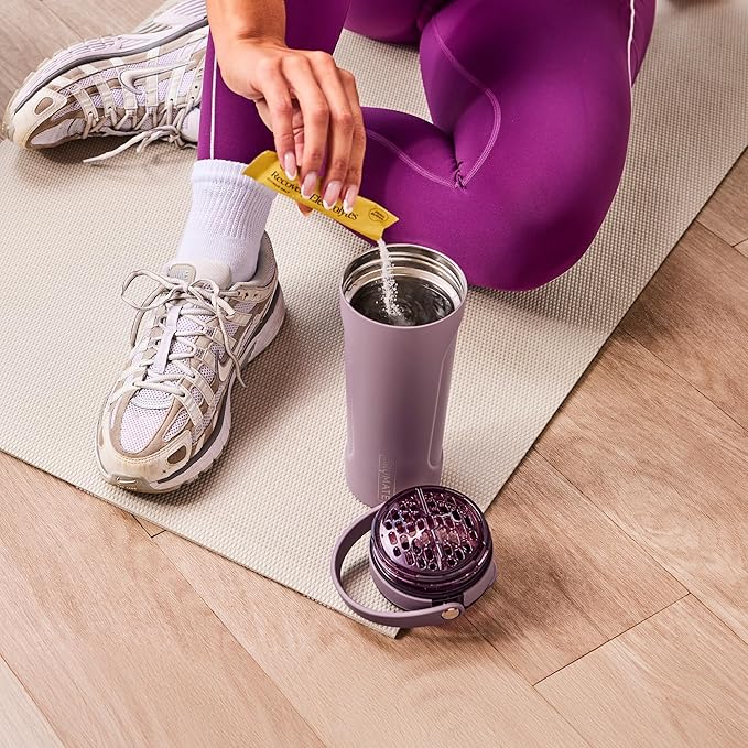 BrüMate MultiShaker Blender Shaker Bottle | 100% Leakproof Insulated Stainless Steel | Pre Workout and Protein Shaker Bottle for the Gym | 25oz (Prickly Pear)