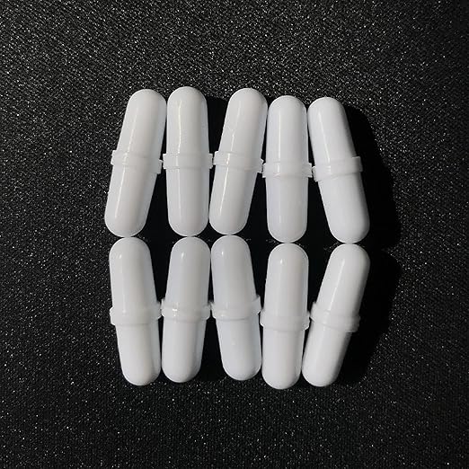 Magnetic Stir Bars,10 Pcs PTFE Magnetic Stirrer Mixer Stir Bar, 20 mm/ 0.8 Inch White Laboratory Stirrer Mixer Bar (10)