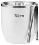 Tiken 3L Double-Wall Vacuum Insulated Ice Bucket with Lid & Tong Stainless Steel Champagne Buckets for Cocktail Bar, Parties & Outdoor