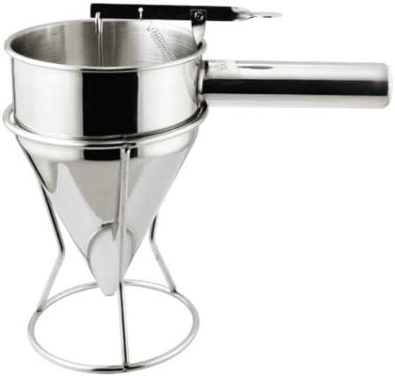 40oz Stainless Steel Pancake Batter Dispenser, Funnel Cake Dispenser with Squeeze Handle and Bracket, Pancake Dispenser for Pancakes, Cupcakes, Takoyaki and Baked Goods (40 oz)