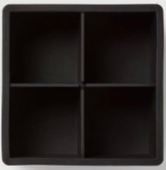 Bartender’s Secret Sauce Large 2”x2” Ice Cube Mold – Makes Four Perfect Cubes – Premium Silicone Ice Mold for Old Fashioneds, Whiskey & Craft Cocktails – Stackable & Easy Release