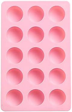 Cute Ice Cube Trays Silicone Chocolate Mold Wax Melt Molds Easy Release Ice Trays Non-Stick Chocolate Soap Pudding Jello Ice Cube Tray (Round)