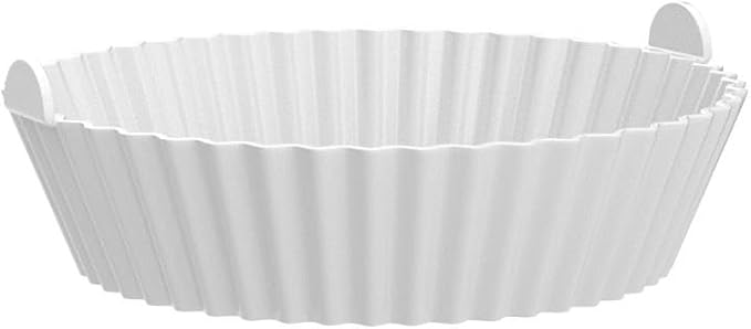 Silicone Liners - Reusable Non-stick Pot Liner Compatible with COSORI Air Fryer Basket Accessories (Large - 6.3 Inch, Fit 3 to 4.5 Qt, Gray)