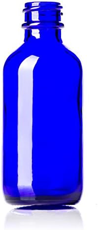 Cobalt Blue Glass Spray Bottle (2 oz, 2 pk) Waterproof Labels Included, Fine Mist Sprayer, Essential Oils, Colognes & Perfumes