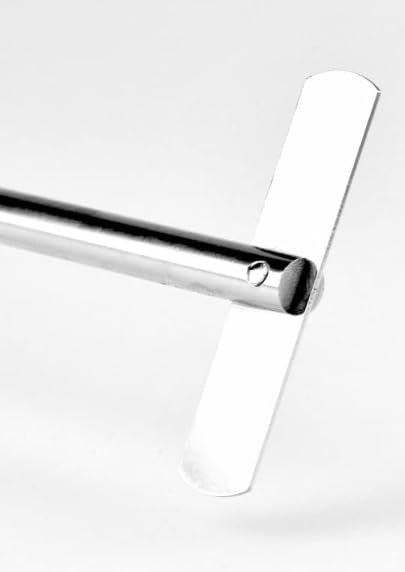 SCILOGEX Lab Straight Stirrer - 316L Stainless Steel, 400mm Shaft x 8mm Diameter with 60mm Impeller – Durable Overhead Stirring Rod for Laboratory Mixing & Blending - 2 Pack