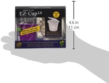Perfect Pod EZ-Cup 2.0 Starter Pack | 1-Stream Reusable K Cup Coffee Pod Capsule with 25 Disposable Paper Filters (Starter Pack)