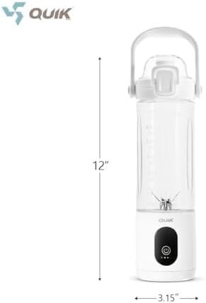 Portable Blender - Cordless 24oz. Personal Blender for Shakes and Smoothies, Licuadora, BPA Free - Ice Crush, Dishwasher safe parts, Waterproof, Triple Batteries, Juicer Cup, Black