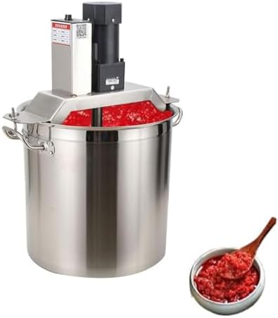 Automatic Pot Stirrer Mixer, Electric Food Mixer with Adjustable Speed and 4-Blade Scraper, Portable Mortar Mixer for Commercial Use