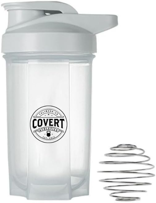 Unicorn Co X Covert Athletics 2024 Shaker for Protein, Pre Workout, 16oz (White)