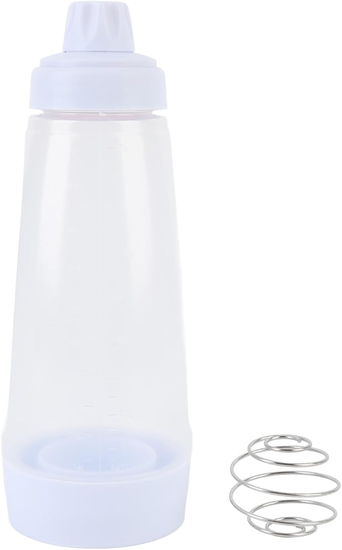 Pancake Batter Mixer Dispenser Bottle,1000ML Squeeze Kitchen Shaker Baking Tool with Mix Ball Wire Whisk, for Cupcakes, Muffins, Pancakes