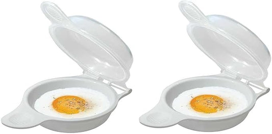 Trenton Gifts Microwave Egg Cooker/Poacher, Easy Scrambled Omelet Maker, Breakfast Cookware. Set of 2