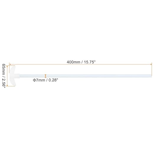 MECCANIXITY PTFE Electric Stirring Rod 400x65mm Length Overhead Stirrer Mixer Shaft with Foldable Paddle for Lab