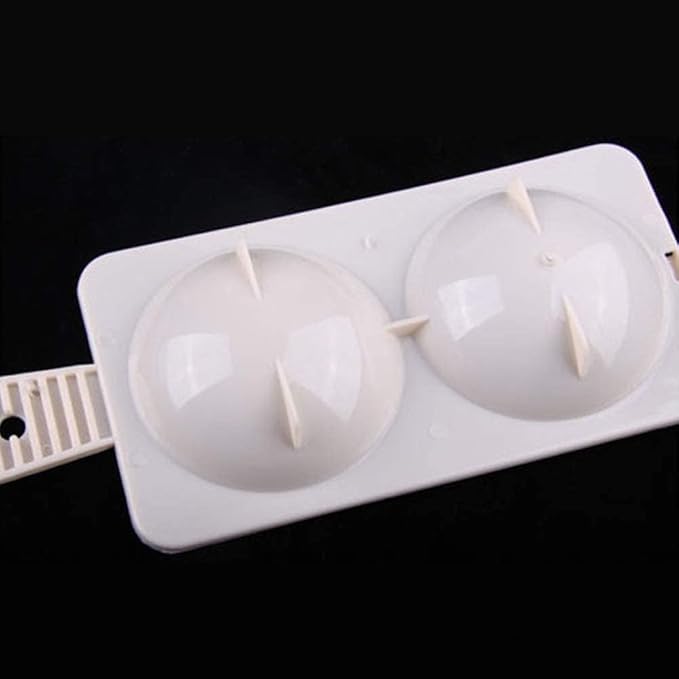 1Pc White 2 Slots Microwave Oven Egg Steamer Poacher Cooker, Rectangular,Poach Eggs, Boil Eggs, Cook Eggs, Steam Eggs Egg Poachers Specialty Cookware (2 Eggs Capacity)