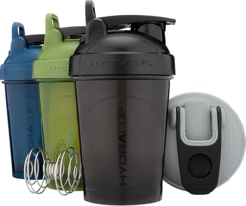 Hydra Cup - 4 PACK - Small 20 oz Shaker Bottles for Protein Shakes, Protein Shaker Bottle with Whisk, BPA Free Shaker Cups, Leak Proof Mini Shaker Bottle (OG Sport Mix)