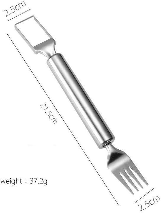 2-in-1 Watermelon Slicer & Fork- 1 Pack Stainless Steel Fruit Cutter for Melons, Watermelons Fork Slicer Cutter Tool for Easy Fruit Cutting