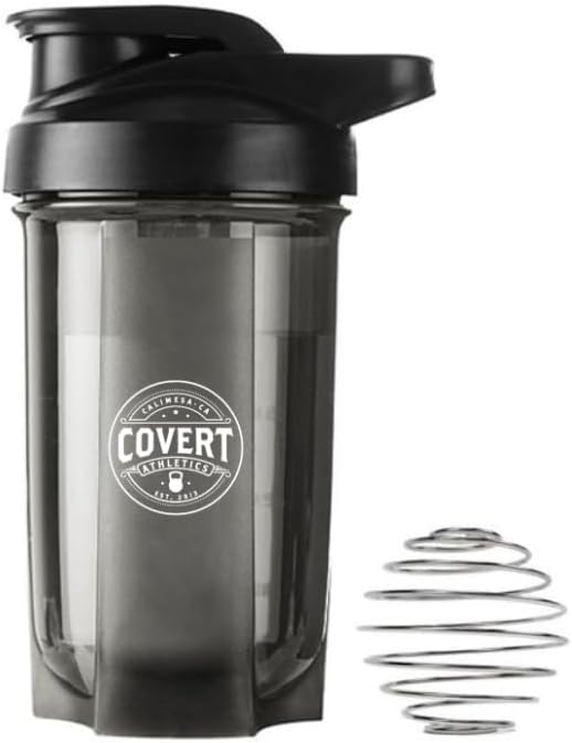 Unicorn Co X Covert Athletics 2024 Shaker for Protein, Pre Workout, 16oz (Black)