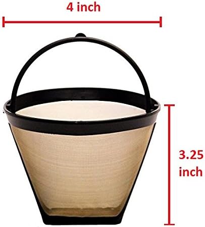 GoldTone 4 Cup No.2 Cone Permanent Coffee Filter 4"Diameter, 3.25"Height
