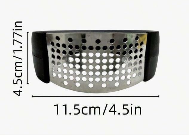 Garlic Press Mincer Crusher with Ergonomic Handle for Kitchen, Home, Cooking, Stainless Steel