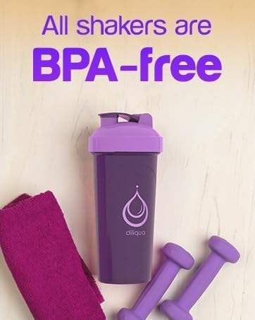 diliqua 2 PACK, 28 oz & 20 oz Shaker Bottles with Powerful Wire Whisks for Protein Mixes | Leakproof Blender Shaker Bottle Pack | BPA-Free & Dishwasher Safe | Shaker Bottle | Shaker Cups for shakes