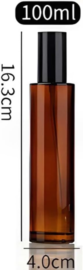 2PCS 100ml/3.4oz Amber Glass Spray Bottles Empty Refillable Fine Mist Spray Bottles Cosmetic Bottles Containers for Essential Oil Aromatherapy Makeup Travel