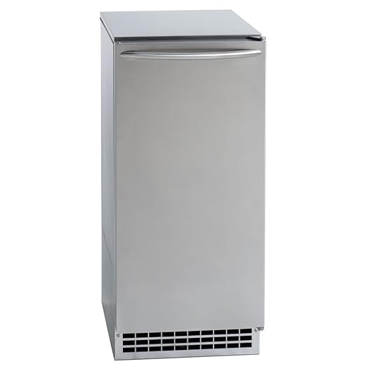 Ice-O-Matic GEMU090 Pearl Self-Contained Ice Machine with Air Condensing Unit Pure Ice Technology 115 Volt Plug-In and Quiet Operation in Stainless Steel