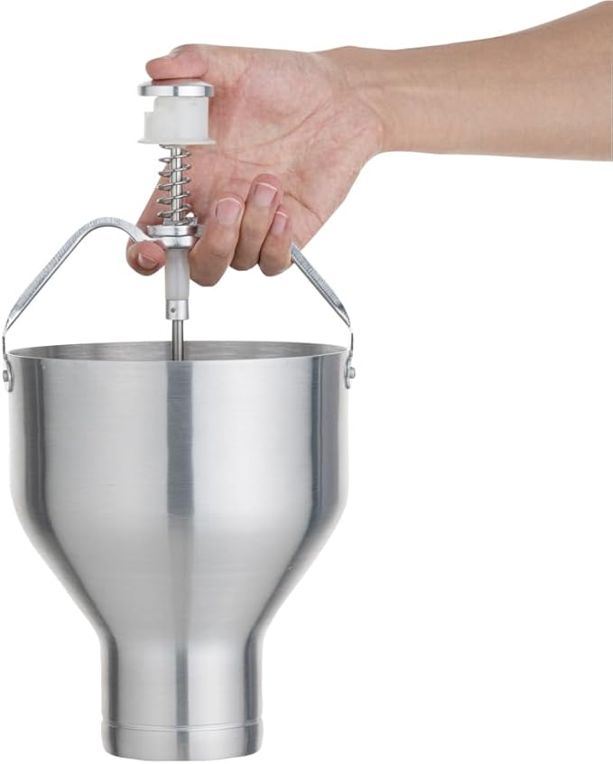 Restaurantware Met Lux 88 Ounce Waffle Batter Dispenser 1 Durable Pancake Dropper - Easy To Use With Portion Control Dial Settings Aluminum Cupcake Batter Dispenser Make Crepes or Biscuits