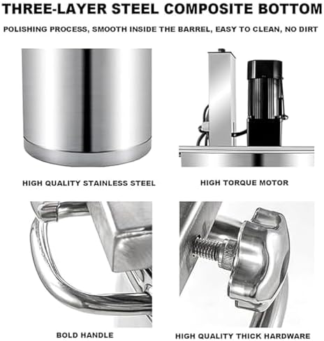 Electric Pot Stirrer Mixer - Automatic Food Mixer with Speed Control, 4-Blade Scraper for Jams, Sauces, Fillings & Seasoning (15L Capacity)