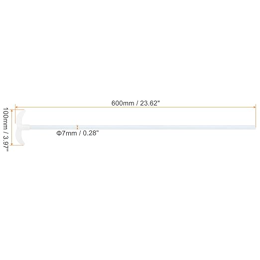 MECCANIXITY PTFE Electric Stirring Rod 600x100mm Length Overhead Stirrer Mixer Shaft with Foldable Paddle for Lab