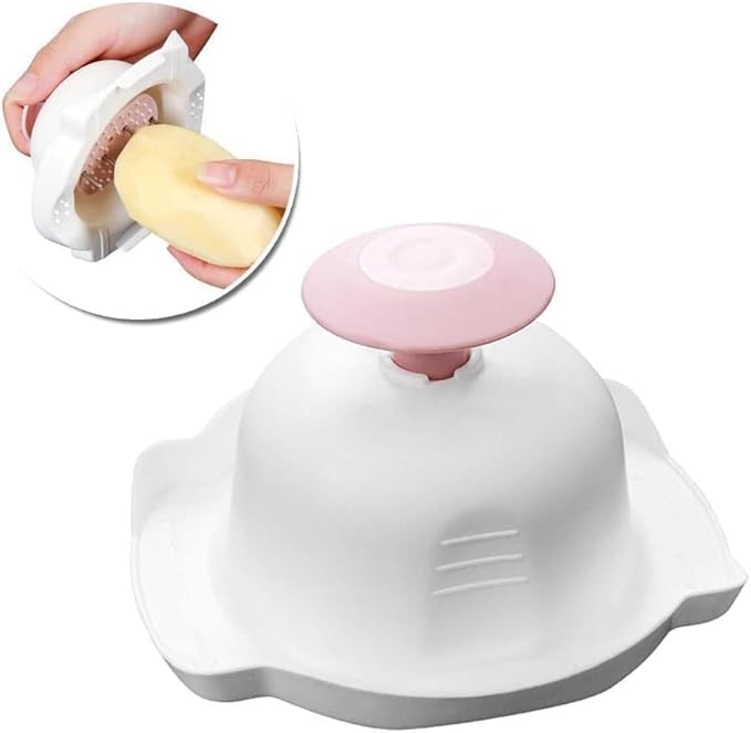 Food Safety Holder for Mandolin Slicer or Grater,Finger Anti-Cut Protectors for Vegetable Grater, Food Slicer Cutter Finger Guard for Mandoline Slicer Cutting, Mandolines (Pink)