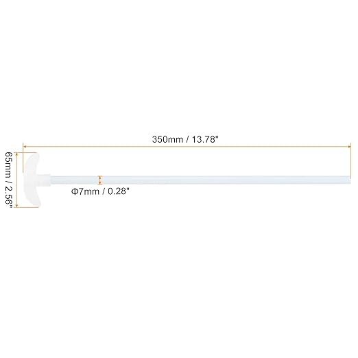 MECCANIXITY PTFE Electric Stirring Rod 350x65mm Length Overhead Stirrer Mixer Shaft with Foldable Paddle for Lab