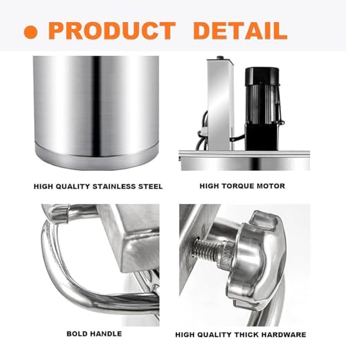 Automatic Pot Stirrer, Electric Mortar Mixer for Cooking, Adjustable Speed 40L Jam Mixer with 4-Blade Scraper, Portable Kitchen Tool
