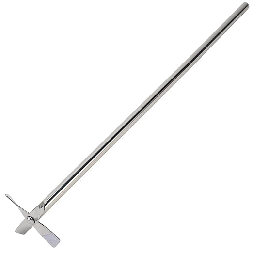 ONiLAB 18900478 316L Stainless Steel Grand Propeller Stirrer,100mm Stirrer Diameter, 8 mm Shaft Diameter, 600 mm Shaft Length