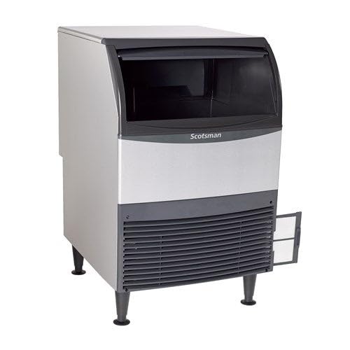 Scotsman UF424A-1 Flake-Style Air Cooled Ice Maker Machine with Bin, 80-Pound Capacity, Stainless Steel, 115-Volts, NSF