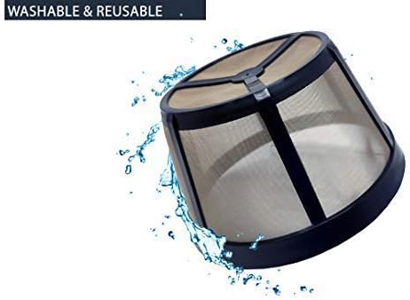 Reusable Coffee Filter, fits BUNN Coffee Maker and Brewer Replaces your BUNN Coffee Filter 8 10 12 Cup Basket Cup and BUNN Permanent Coffee Filter(2PCS)
